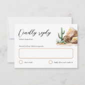 素朴デザートカボス西結婚の 出欠カード (正面)