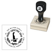 素朴デラウェアのメリークリスマス差出人住所 ラバースタンプ (押印)