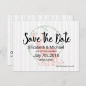 素朴トナカイと樺の木の結婚木のSTD 案内ポストカード (正面/裏面)