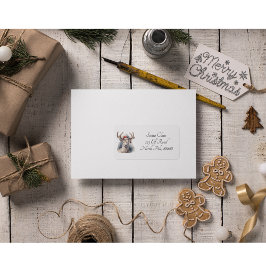 素朴トナカイカスタムクリスマス ラベル