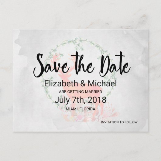 素朴トナカイBoho水の色結婚のSTD 案内ポストカード (正面)