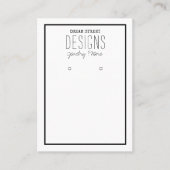 素朴トレンディーイヤリング表示カード 名刺 (正面)