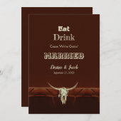 素朴ドッ食べク結婚した結婚のブルスカル 案内状 (正面/裏面)