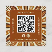 素朴ネイルサロンBusiness Photo Social & QRコード スクエア名刺 (裏面)