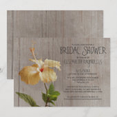 素朴ハイビスカスブライダルシャワー招待状 招待状 (正面/裏面)