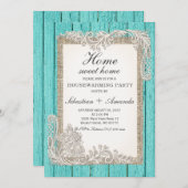 素朴ハウスウォーミング招待状テンプレート 招待状 (正面/裏面)