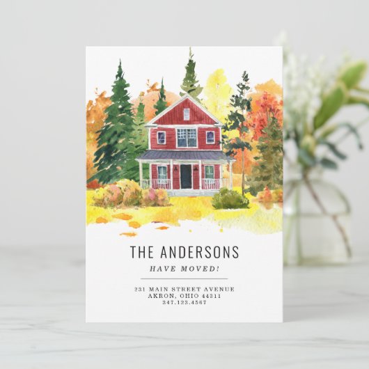 素朴ハウスフォレストウッズ引っ越しました秋ムービング 案内状 (スタンド正面)