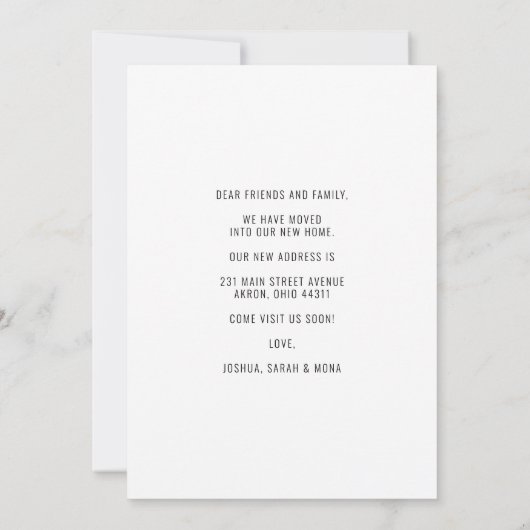 素朴ハウスフォレストウッズ引っ越しました秋ムービング 案内状 (裏面)