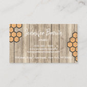 素朴ハニカム純生の蜂蜜の養蜂場 名刺 (裏面)