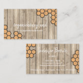 素朴ハニカム純生の蜂蜜の養蜂場 名刺 (正面/裏面)