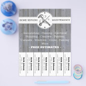 素朴ハンディマングレーウッドヴィンテージ建築 チラシ (シングル)