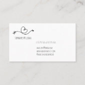 素朴ハートクフェイクラフト紙手作りラヴ 名刺 (裏面)