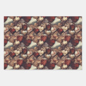 素朴ハートコラージュ魅力的:写真パターン ラッピングペーパーシート (正面2)