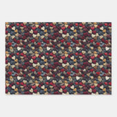 素朴ハートコラージュ魅力的:写真パターン ラッピングペーパーシート (正面)