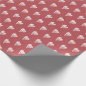 素朴ハートシンプルレッドファームハウス ラッピングペーパー (角)