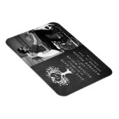 素朴ハートツ結婚リーの写真の日付の保存 マグネット (右側)