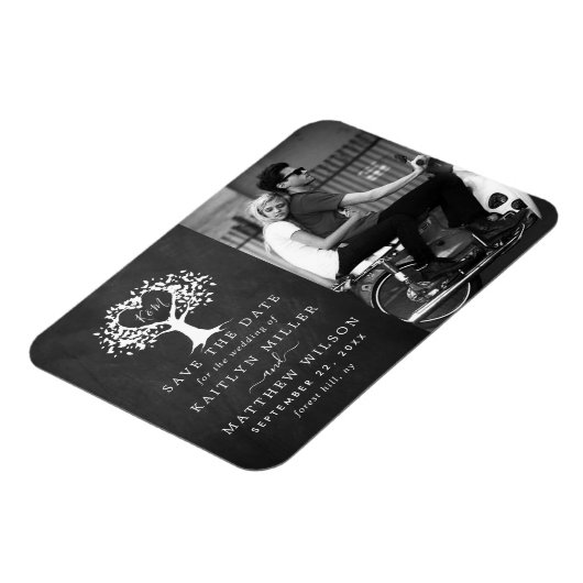 素朴ハートツ結婚リーの写真の日付の保存 マグネット