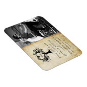 素朴ハートツ結婚リーの写真の日付の保存 マグネット (右側)