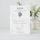 素朴ハートメ結婚キシカン 出欠カード (スタンド正面)