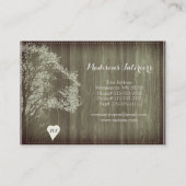 素朴ハートモノグラムの名刺つき木 名刺 (裏面)