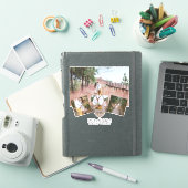 素朴ハートモノグラム結婚写真ブライダルシャワー シール (iPadカバー)