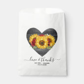 素朴ハートレッドローズエレガントス結婚フラワーズ フェイバーバッグ (正面)