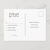 素朴ハート矢印ウッド結婚式svpはがき インビテーションポストカード (裏面)