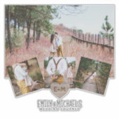 素朴ハート結婚の旅ハネムーン旅行 シール (正面)