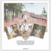 素朴ハート結婚の旅ハネムーン旅行 シール (シート)