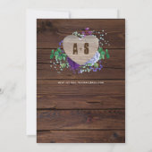 素朴ハート結婚式招待状ブルーSV 招待状 (裏面)