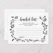素朴バケット·リスト·カ結婚ード、アドバイス·カード 招待状 (正面/裏面)