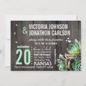 素朴バックヤードバーンウッドヘンアンドチックス結婚ズ 招待状 (正面)