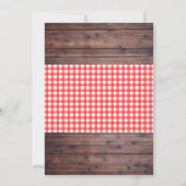 素朴バックヤードBBQとビール誕生日パーティー 招待状 (裏面)