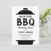 素朴バックヤードBBQバースデーパーティー 招待状 (スタンド正面)