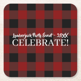 素朴バッファロー祝プカスタマイズイベント スクエアペーパーコースター