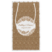 素朴バフェイクラップ結婚レース歓迎バッグ スモールペーパーバッグ (裏面)