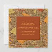 素朴バフェイクラップ&紅葉ウェディング 招待状 (裏面)