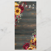 素朴バラとアスタ結婚ーのメニュー メニュー (裏面)