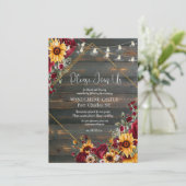 素朴バラとマスターQRコー結婚ド エンクロージャーカード (スタンド正面)