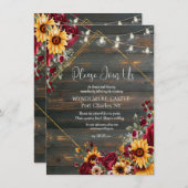 素朴バラとマスターQRコー結婚ド エンクロージャーカード (正面/裏面)