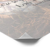 素朴バラとAsterの結婚Welcome Photo ポスター (角)