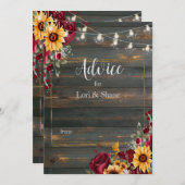 素朴バラアスター結婚ズ アドバイスカード (正面/裏面)