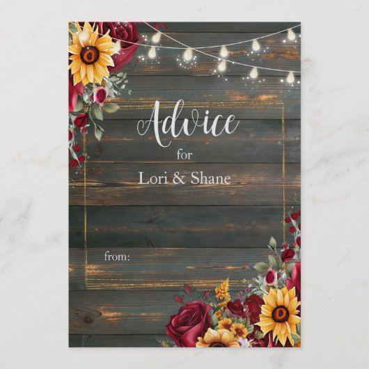 素朴バラアスター結婚ズ アドバイスカード (正面)