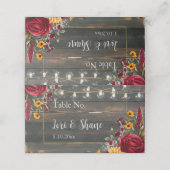 素朴バラアスター結婚ズ プレイスカード (外部開封)