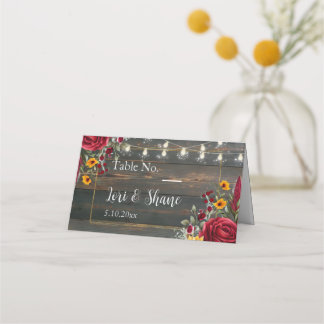 素朴バラアスター結婚ズ プレイスカード