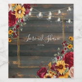 素朴バラアスター結婚ズ ワインラベル (シングルラベル)