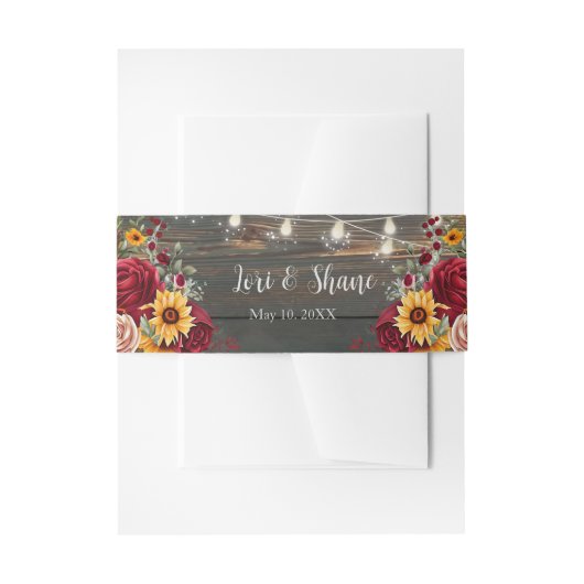 素朴バラアスター結婚ズ 招待状ベリーバンド (正面例)