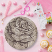 素朴バラインクスケッチ ペーパープレート (パーティー)