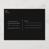 素朴バラエレガントウッドダイヤモンド日付を保存 案内ポストカード (裏面)