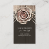 素朴バラエレガントライトウッドダイヤモンドカスタム 名刺 (裏面)